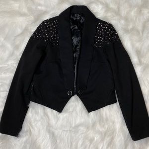 Dash By Kardashian Studded Black Blazer Size 6